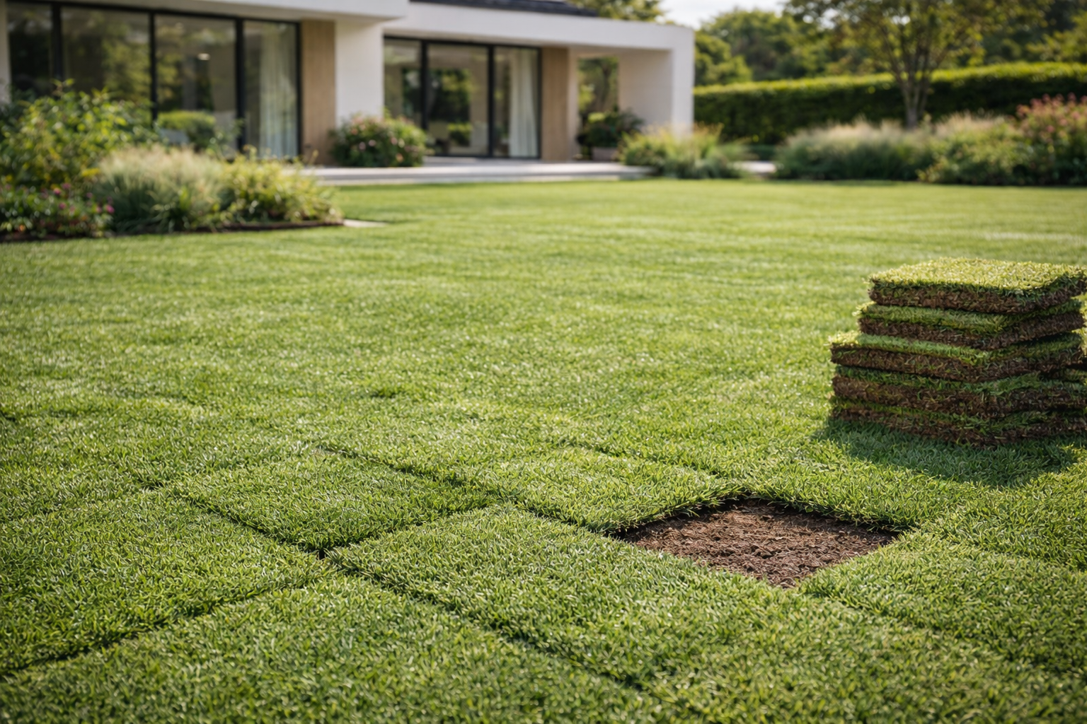 Panes de césped natural